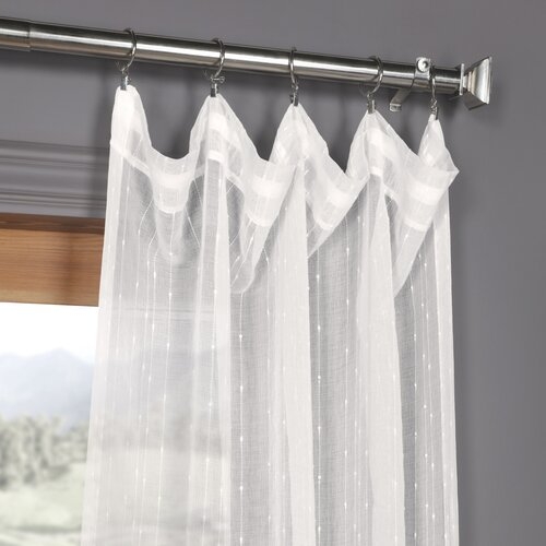Buschwick Patterned Linen Sheer 100% Polyester Single Curtain Panel - Image 3