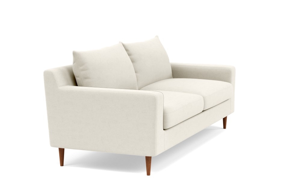 SLOAN Fabric Sofa - 83" - Chalk Heathered Weave-Double down blend - Image 1