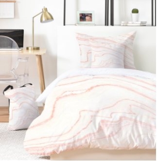 BLUSH MARBLE Bed In A Bag - Full/Queen - Image 0