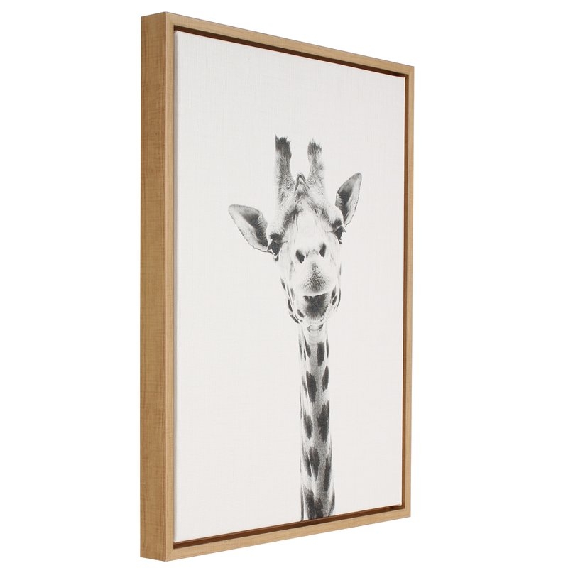 'Giraffe Portrait' Framed Graphic Art Print on Canvas - Image 1