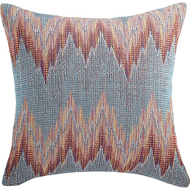 18" Senica Multicolored Pillow with Down-Alternative Insert - Image 1