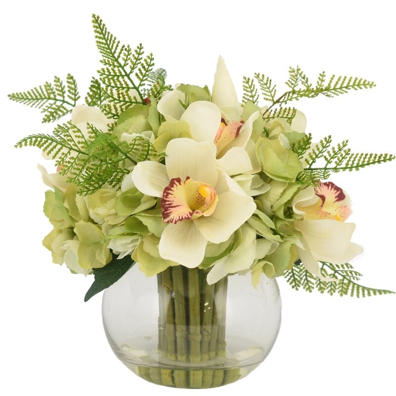 Orchids Floral Arrangements and Centerpieces in Vase - Image 0