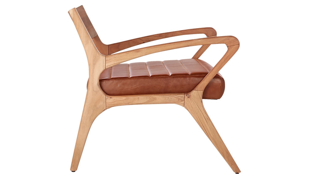 ALLEGRO WOOD AND LEATHER CHAIR - Image 3