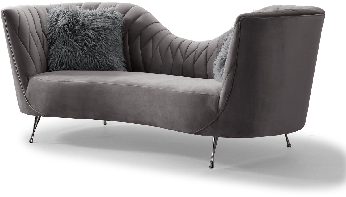 Eva Grey Velvet Sofa - Image 0