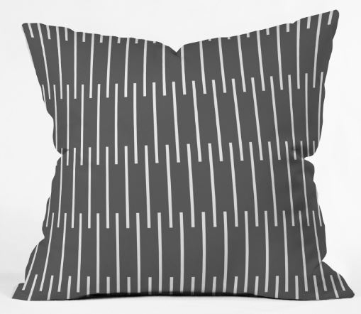 meridian  grey  Throw Pillow - insert included 18 x 18 - Image 0