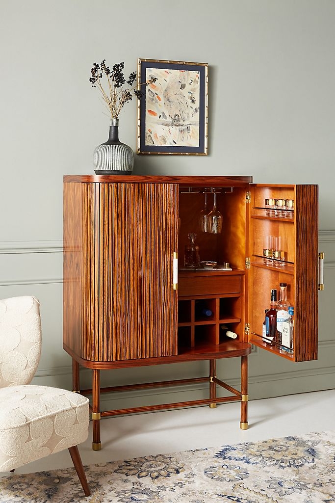 Deluxe Tamboured Bar Cabinet - Image 2