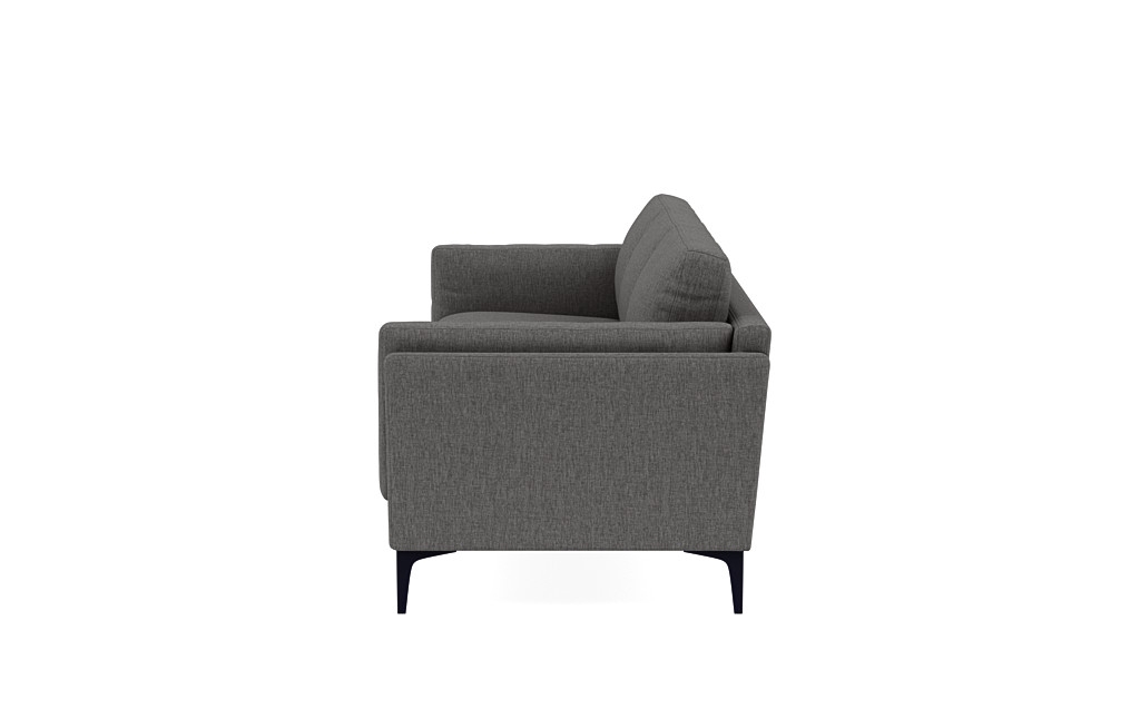 GABY 3-Seat Sofa - 104" - Mushroom Crossweave, Matte Black Sloan L Leg - Image 1