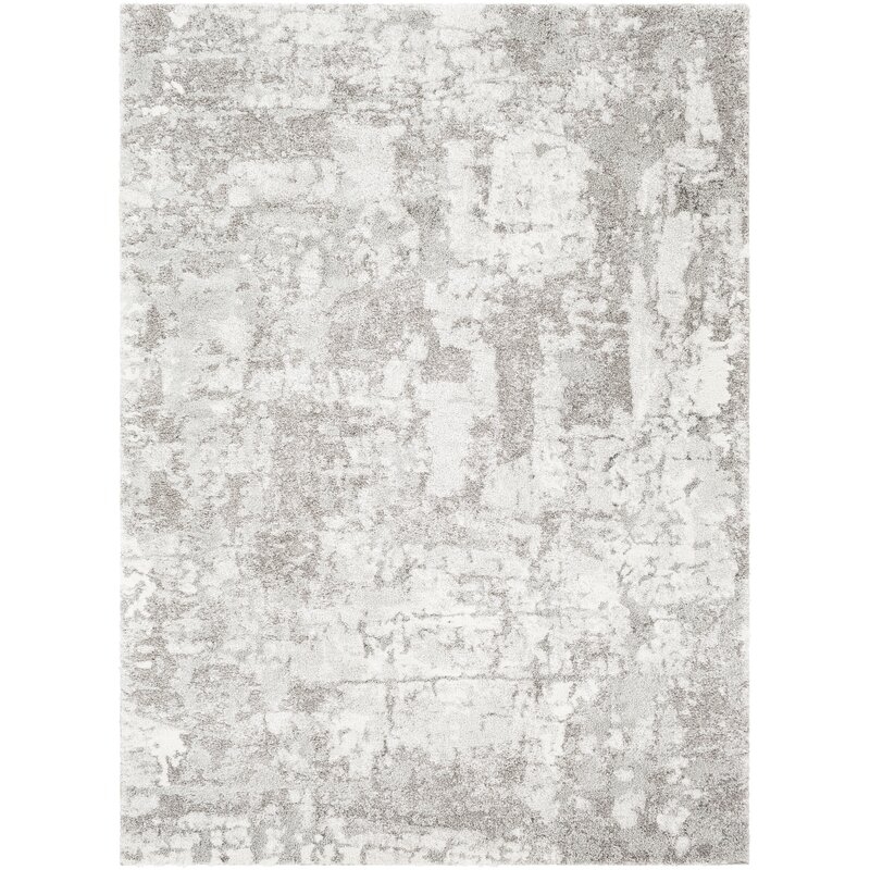 Madero Abstract Jute/Sisal Medium Gray, Light Gray, Ivory, And Charcoal Area Rug - Image 0