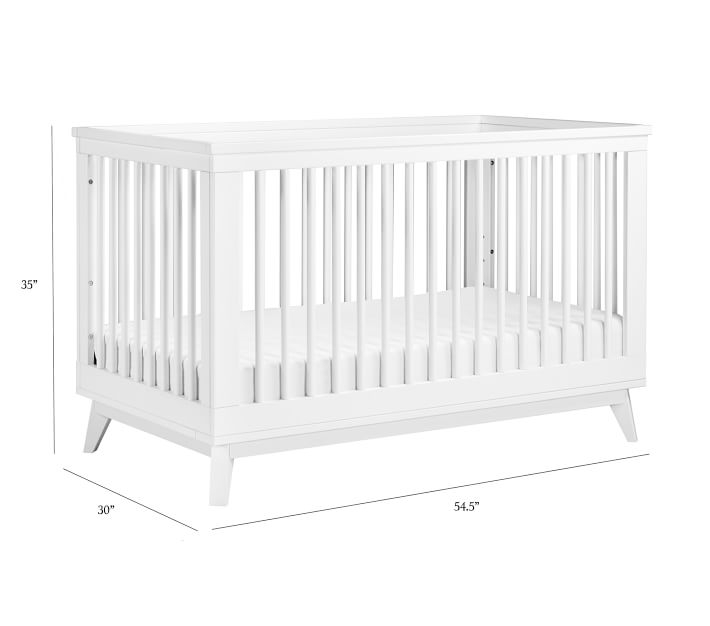 Babyletto Scoot 3 in 1 Convertible Crib & Conversion Kit, White - Image 3