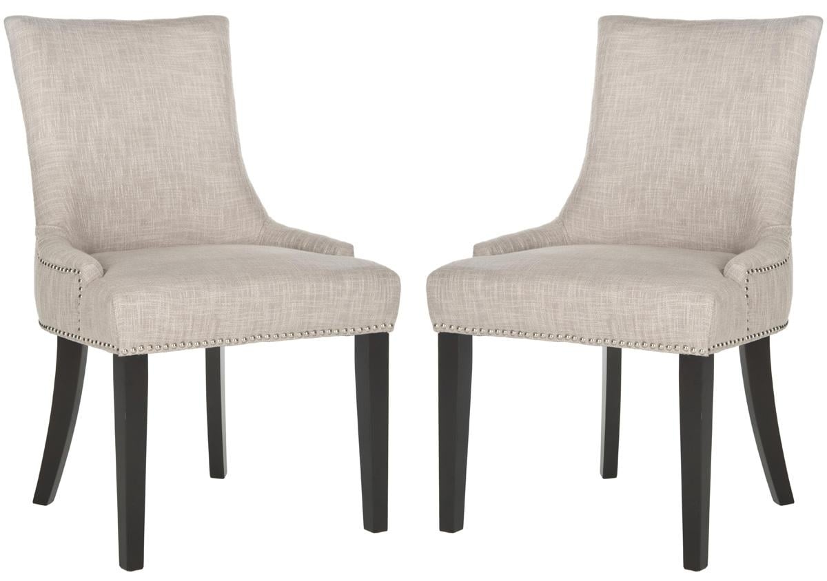 Lester 19''H Dining Chair (Set of 2) - Silver Nail Heads - Grey/Espresso - Safavieh - Image 2