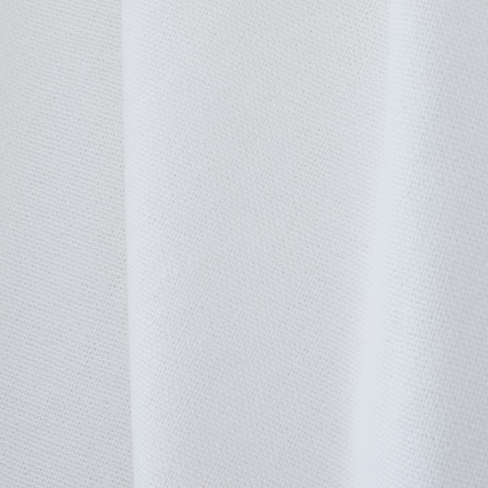 Opaque Linen Pole-Pocket Window Single Panel, 96", White-individual - Image 2