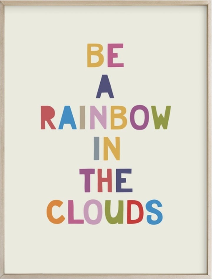 Rainbow in a Cloud - 30x40 - Natural Raw Wood Frame - standard - Image 0