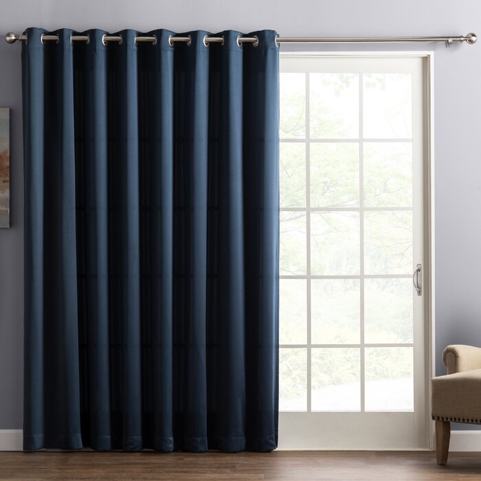 Wayfair Basics Solid Room Darkening Thermal Grommet Single Patio Curtain Panel - Image 0