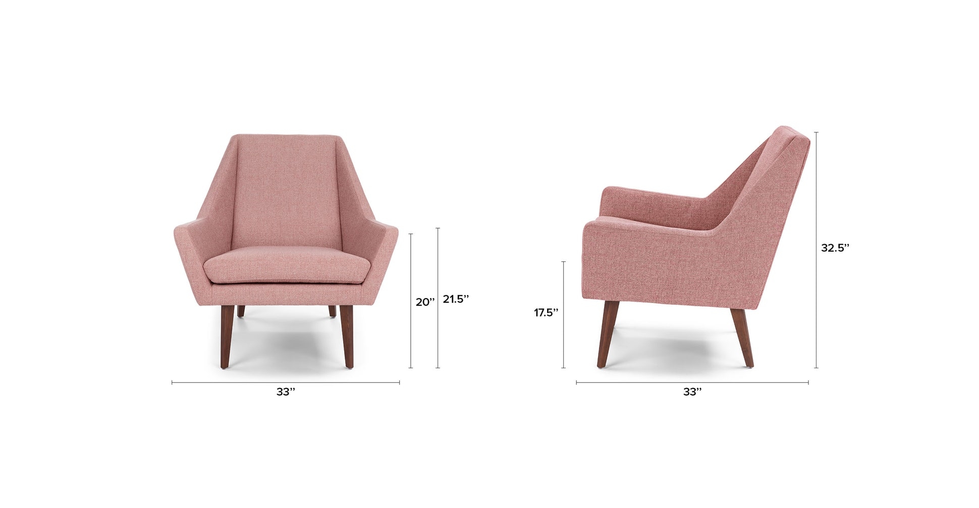 Angle Berry Pink Chair - Image 3