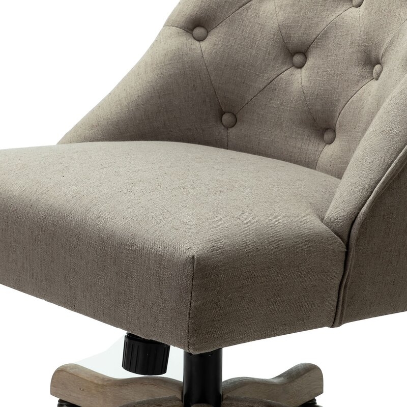 Vail Linen Task Chair / Truffle - Image 1
