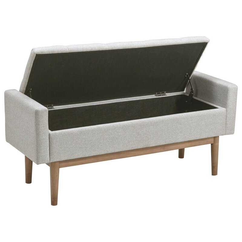 Aleshire Upholstered Flip Top Storage Bench - Image 1