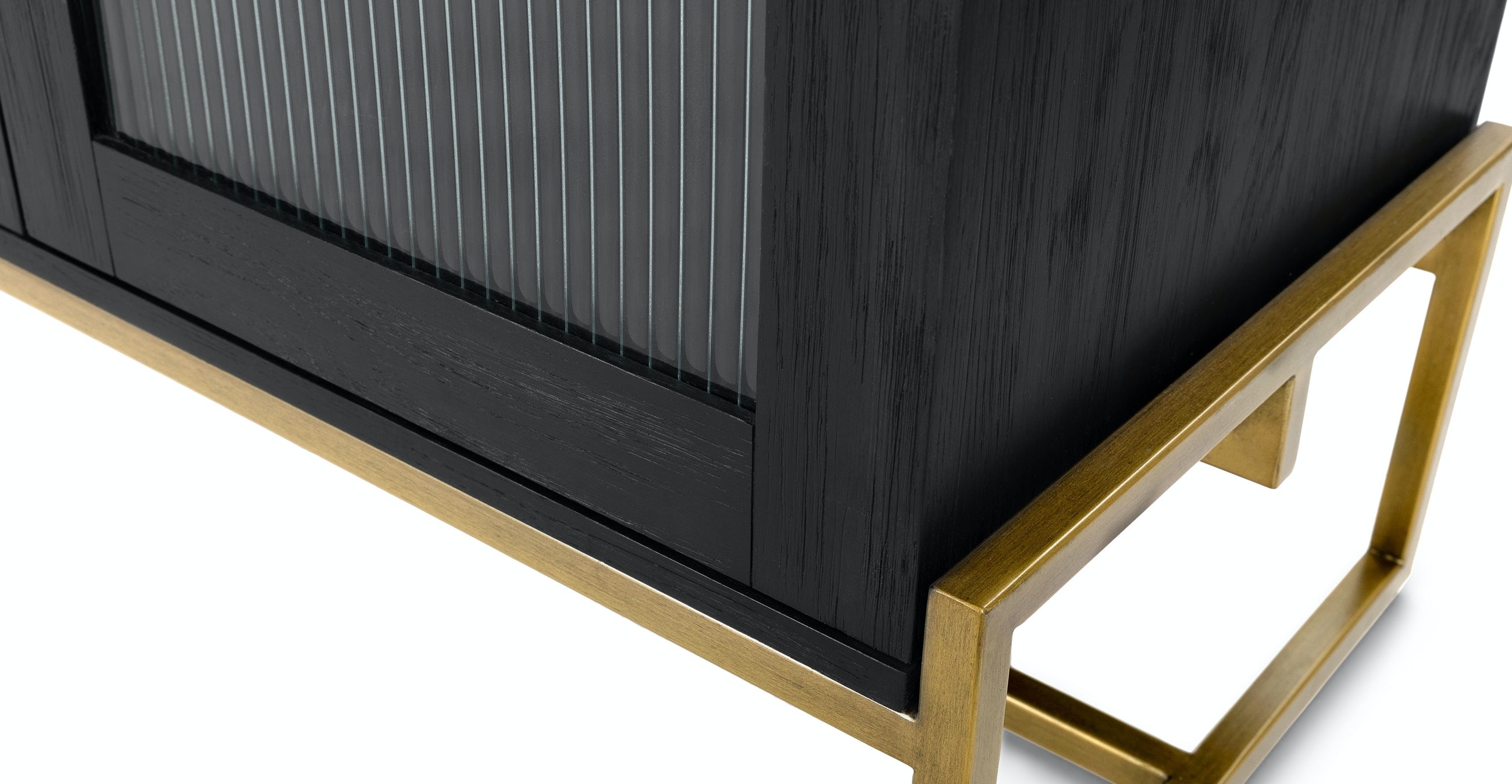 Oscuro Cabinet, Black & Brass - Image 1