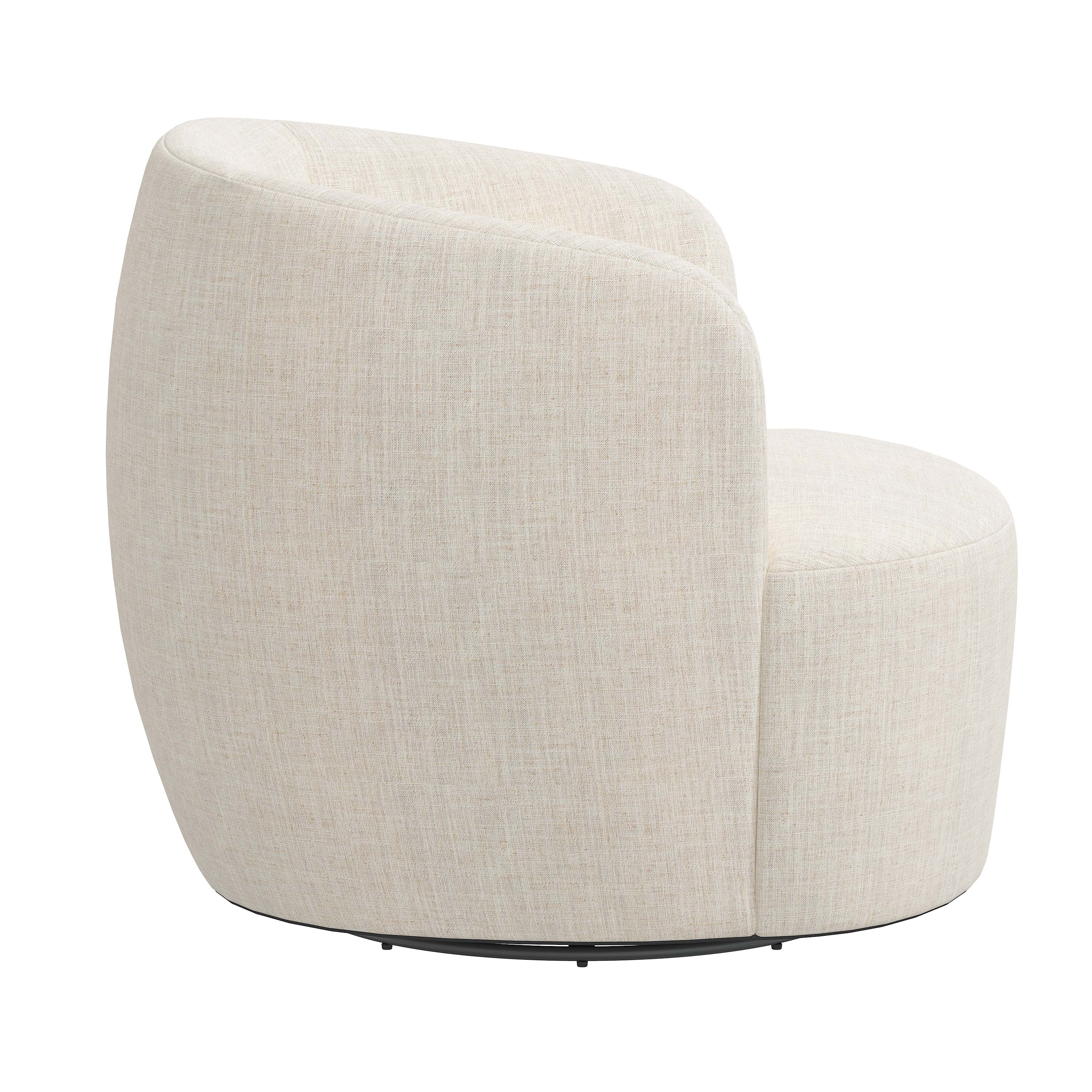 Hannah Swivel Chair - Talc Linen - Image 3
