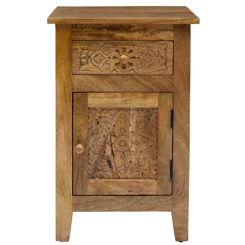 Callimont Solid Wood End Table with Storage - Image 0