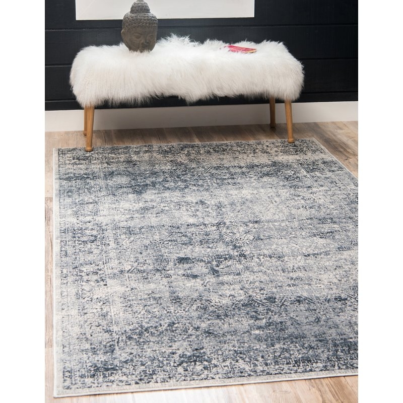 Abbeville Eclectic Dark Blue Area Rug - Image 2