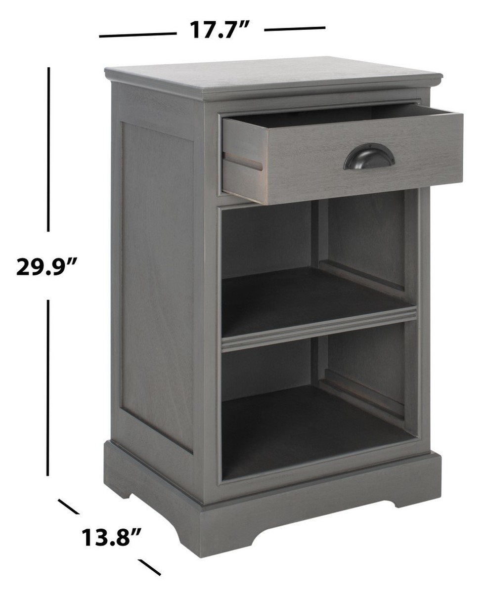 Griffin One Drawer Side Table - Grey - Arlo Home - Image 3