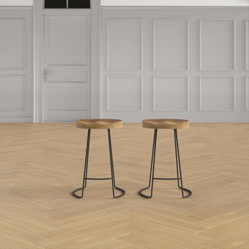 Penelope Solid Wood Counter Stool (Set of 2) - Image 3