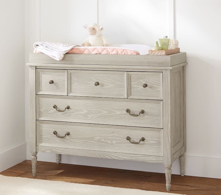 Blythe Nursery Dresser & Topper, French White - Image 2