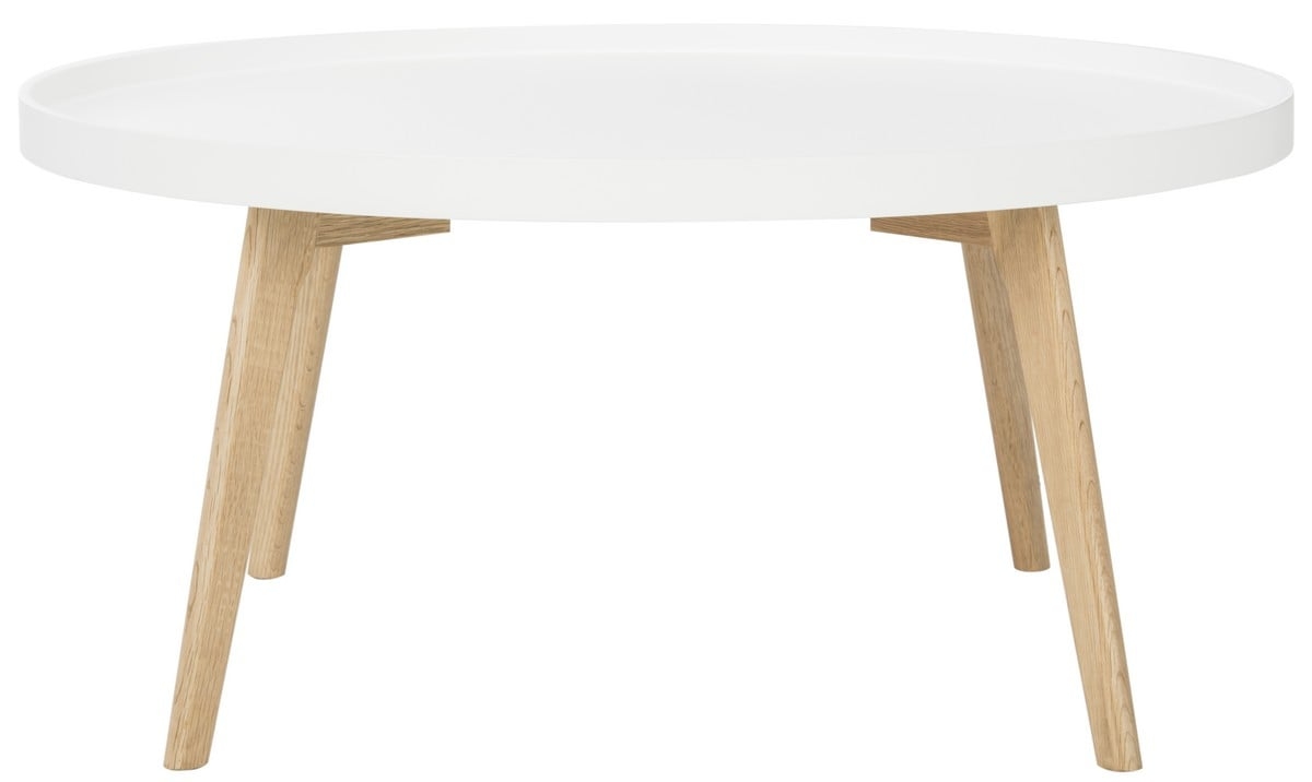 Rue Round Coffee Table - White - Arlo Home - Image 0