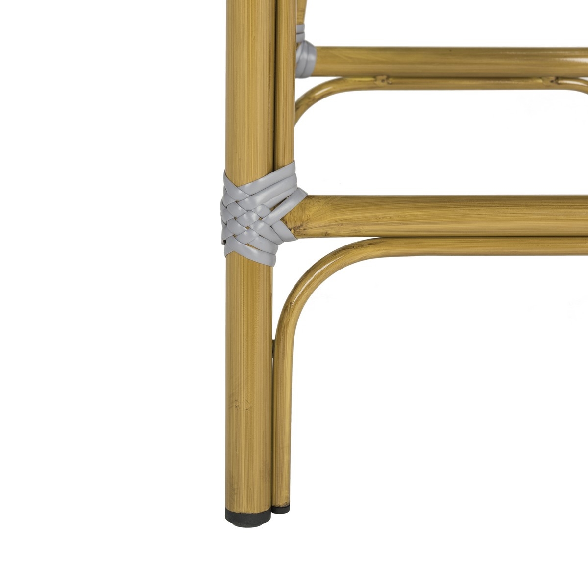 Gresley Indoor-Outdoor Stacking French Bistro Counter Stool - Grey/White - Safavieh - Image 7