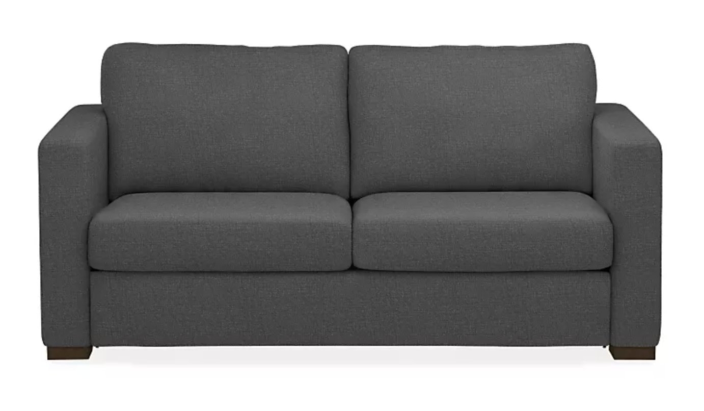 Berin Wide Arm Low 76" Queen Sleeper Sofa In Total Ink - Image 0