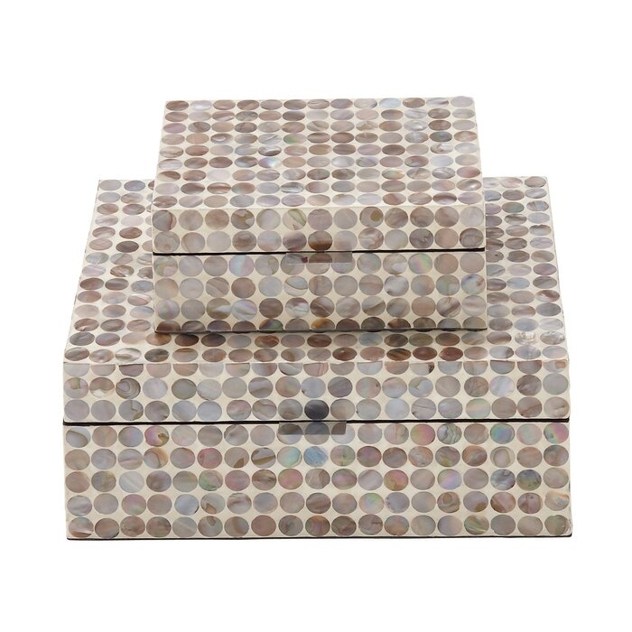 Chichica Mother Of Pearl Inlay 2 Piece Decorative Box Set - Image 0