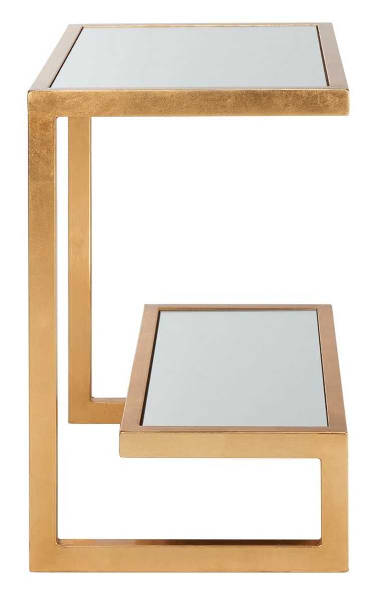 Kennedy Mirror Top Accent Table - Gold - Safavieh - Image 5