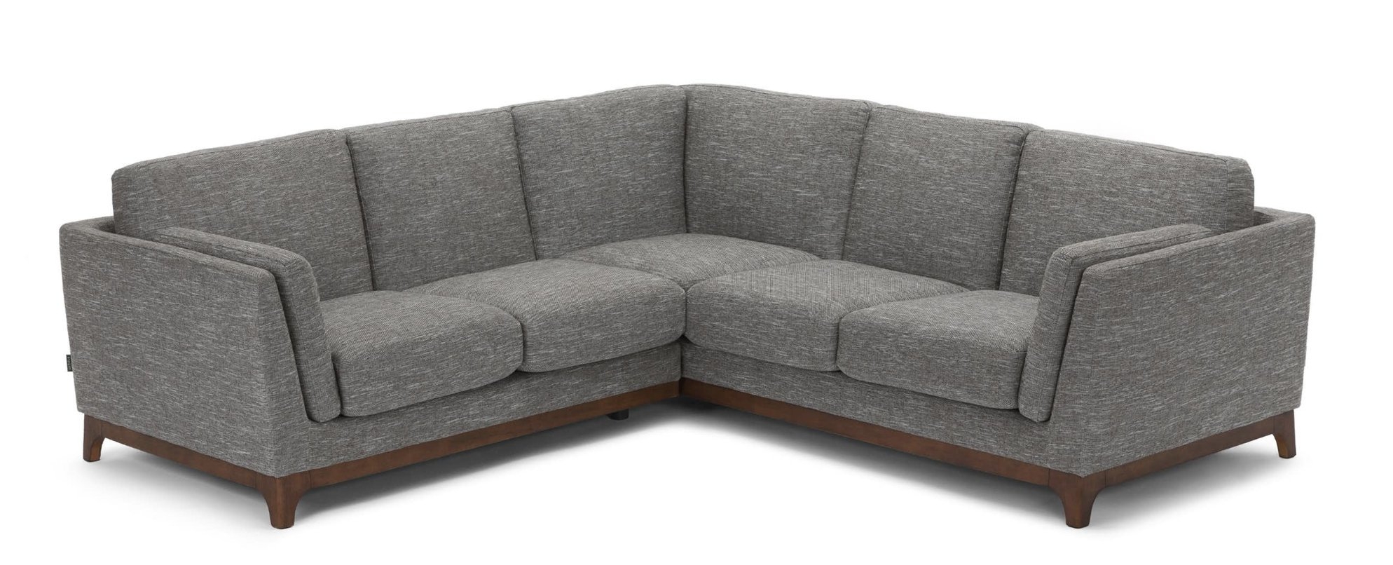 Ceni sectional - VOLCANIC GRAY AND WALNUT - Image 0