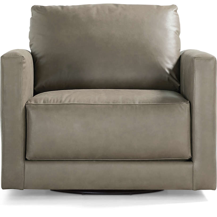 Gather Petite Leather Swivel Chair - Image 0