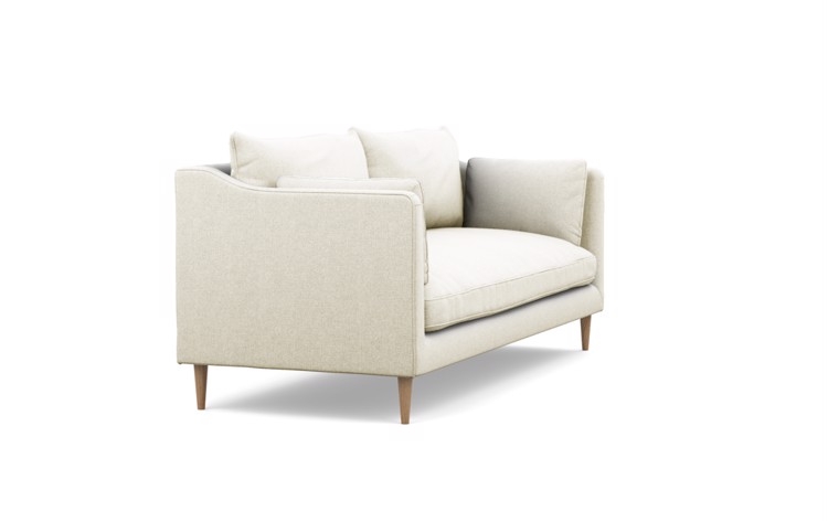 Caitlin by The Everygirl Sofa in Vanilla Fabric with natural oak legs - Image 1