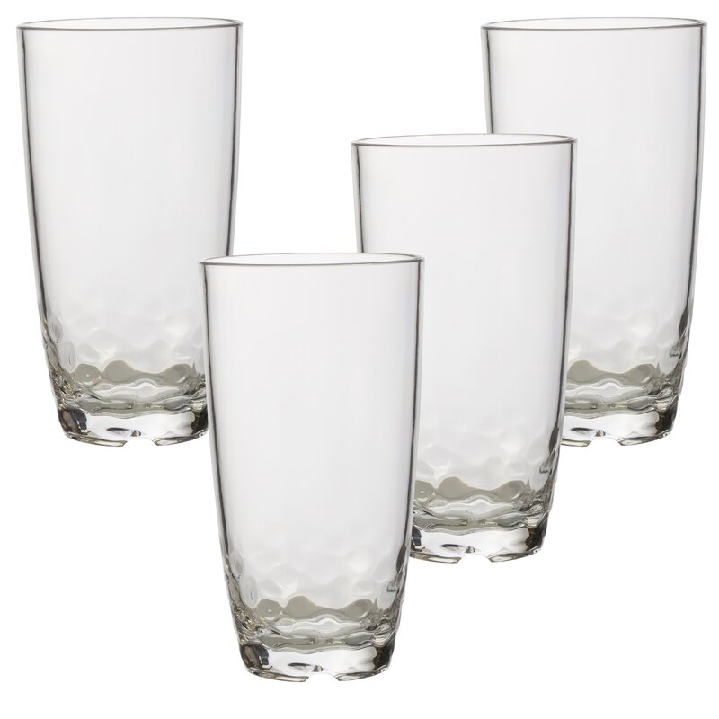 Mary 24 oz. Acrylic Drinking Glass (Set of 4) - Image 0