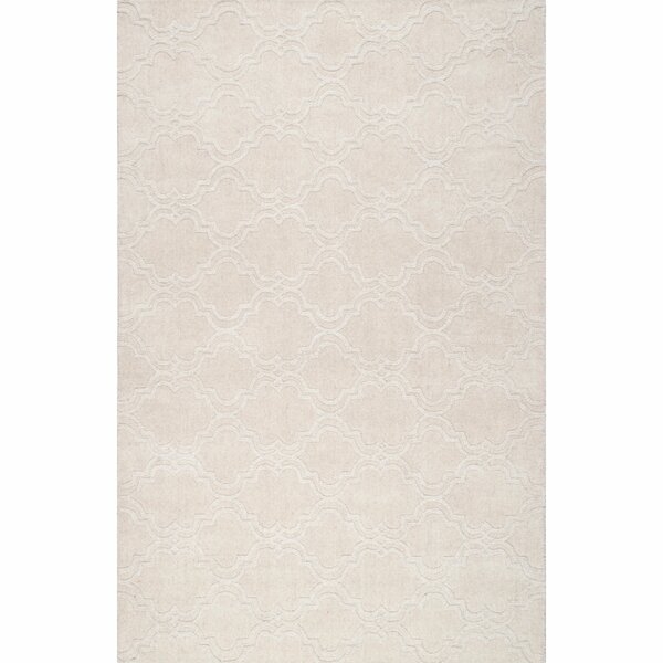 Alonza Hand-Tufted Wool Ivory Area Rug - Image 0