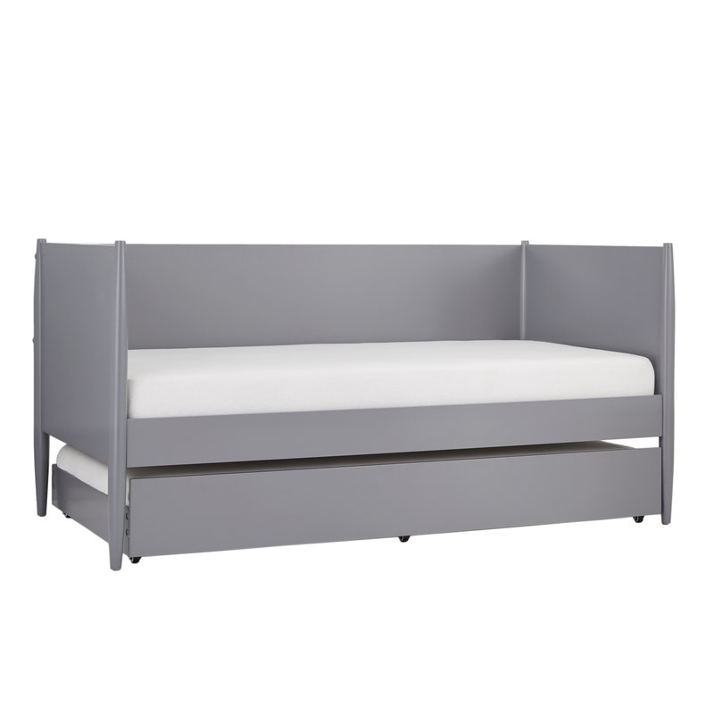 Plagido Daybed with Trundle - Gray - Trundle Included - Image 0