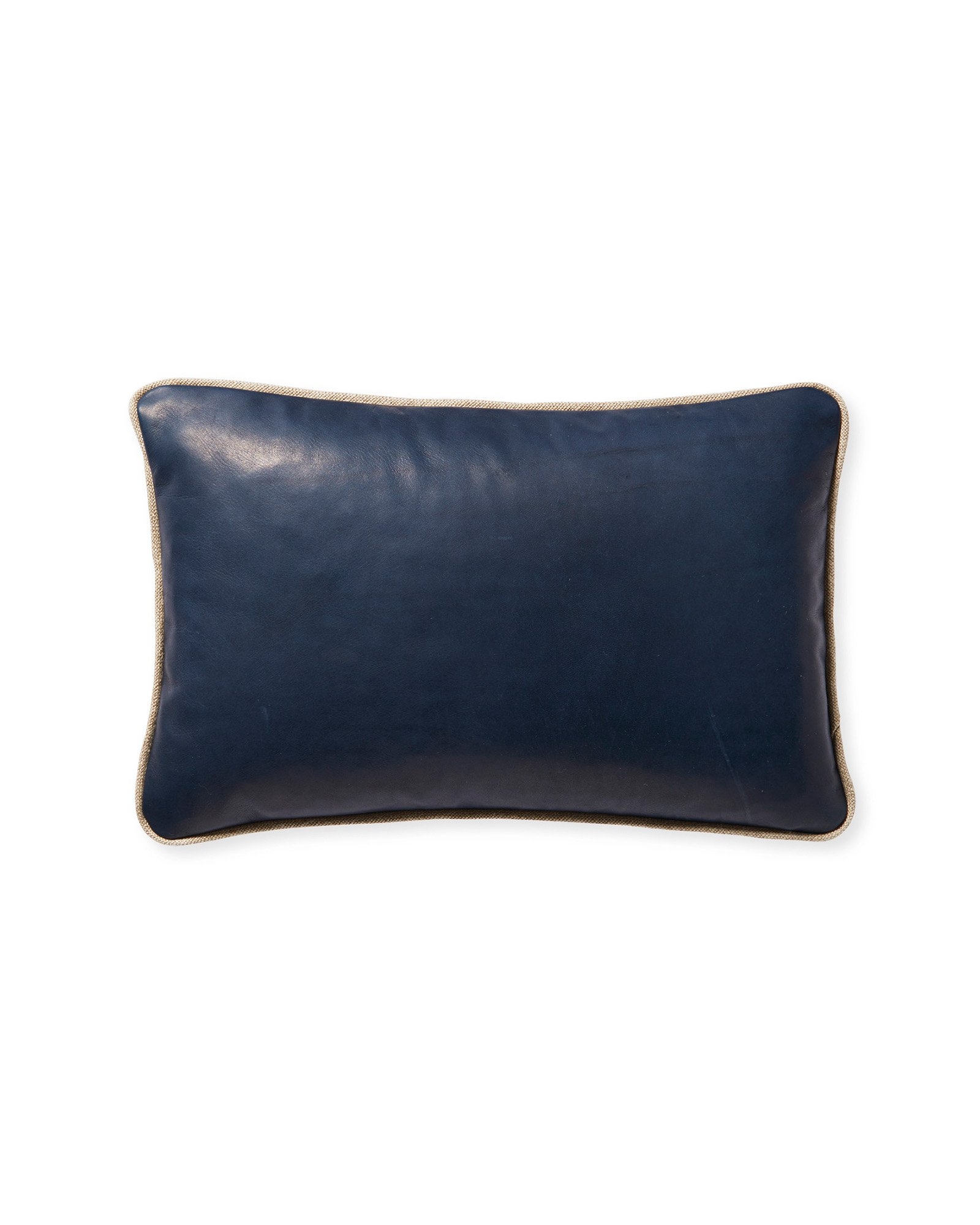 Leather 12" x 18" Pillow Cover - Midnight - Insert sold separately - Image 1