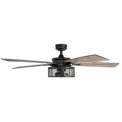 52" Divisadero 5 - Blade Standard Ceiling Fan with Remote Control and Light Kit Included - Image 1