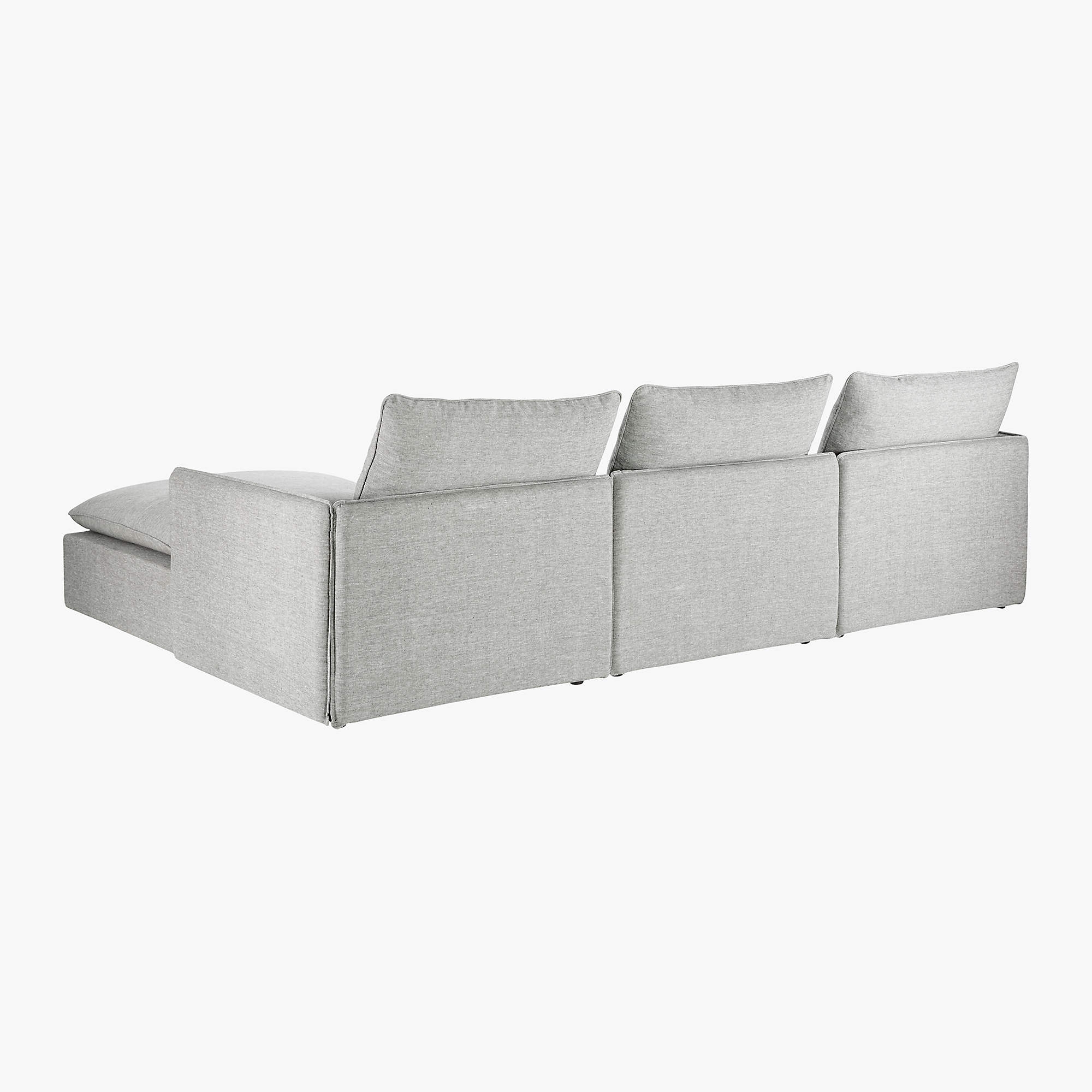 Lumin 4-Piece Sectional Sofa, Bloce Gray - Image 4