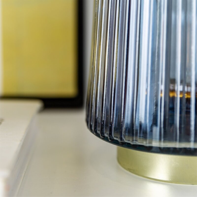 5.9" Blue/Metallic Standard Table Lamp - Image 1