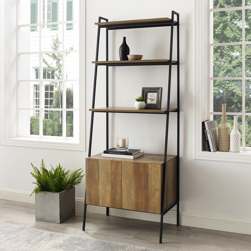 Caldwell Ladder Bookcase - Reclaimed Barnwood - Image 0