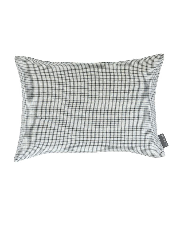 Luther Pillow Cover, White & Blue, 20" x 14" - Image 0