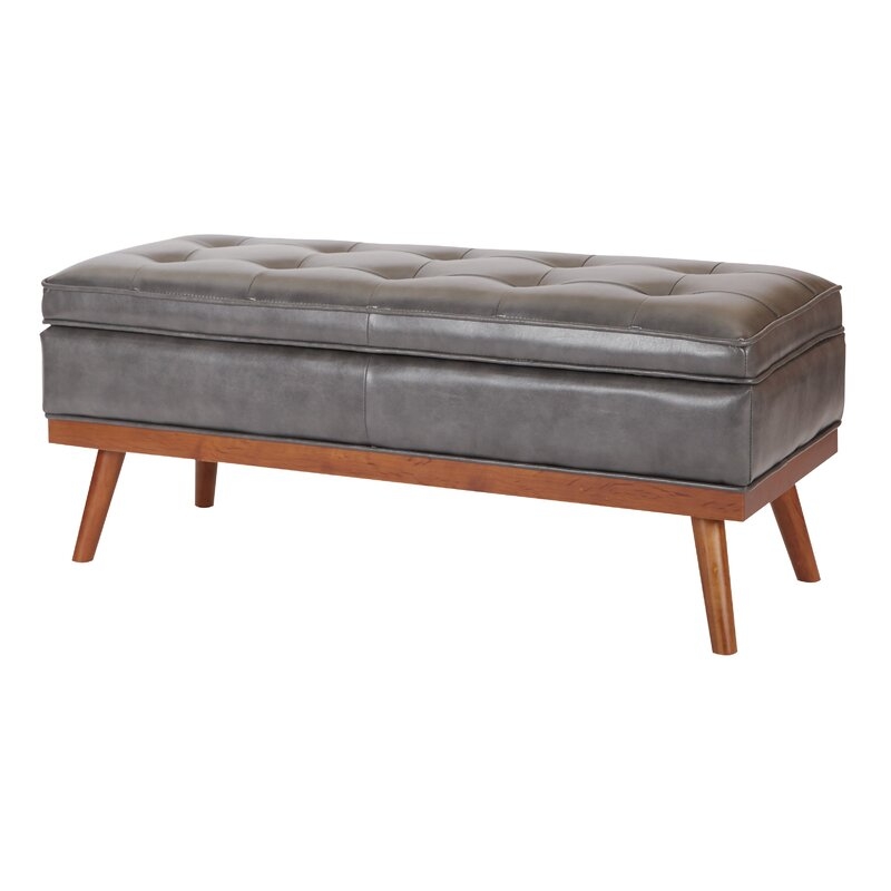 Ronquillo Faux Leather Storage Bench - Image 0