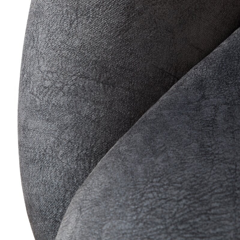 Lourdes Velvet Task Chair - Charcoal - Image 2