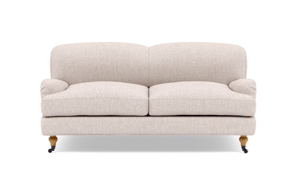 ROSE BY THE EVERYGIRL Loveseat, Wheat - Cross Weave - Image 0