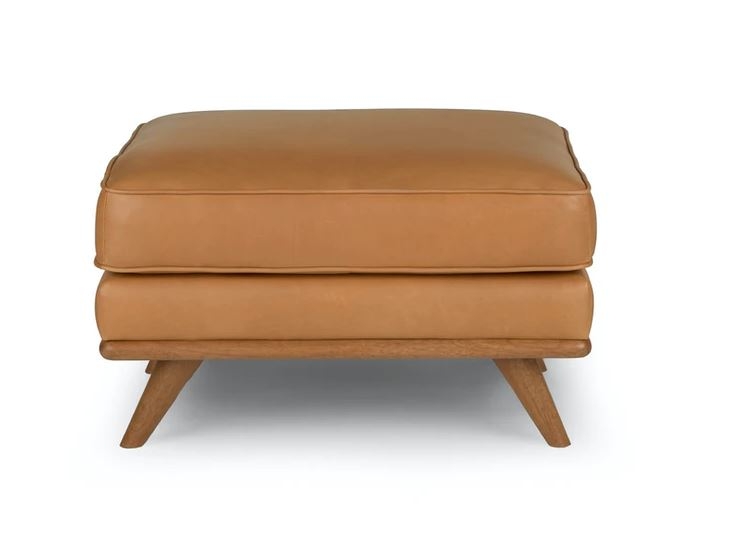 Timber 31" Leather Ottoman - Charme Chocolat - Image 1