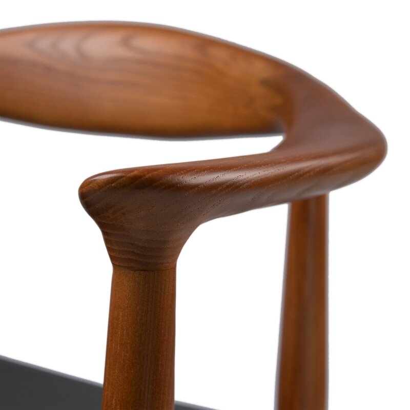 Burtt Solid Wood Non-assembly Conference Presidential Chair - Image 1