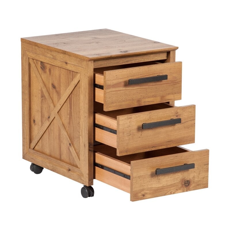 Hagberg 3-Drawer Mobile Vertical Filing Cabinet - Image 2